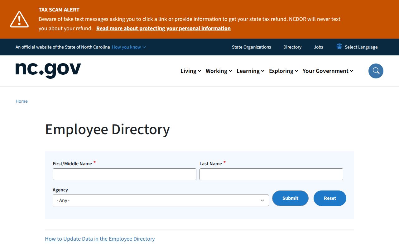 Forsyth County people directories include the North Carolina employee directory
