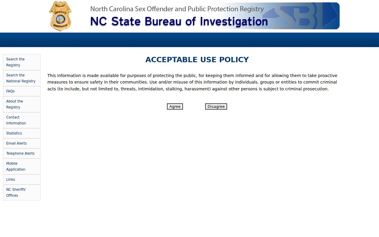 Forsyth County public records state offender registry search