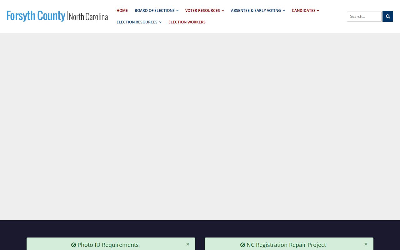 Forsyth County voter registration records office portal